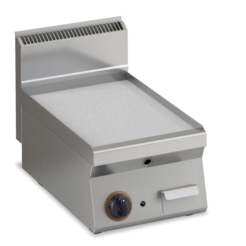 KBS Gastrotechnik Gas Grillplatte glatt verchromt mit 1 Heizzone Tischgerät
