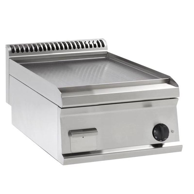 KBS Gastrotechnik Elektro-Grillplatte glatt hartverchromt mit 1 Heizzone Tischgerät