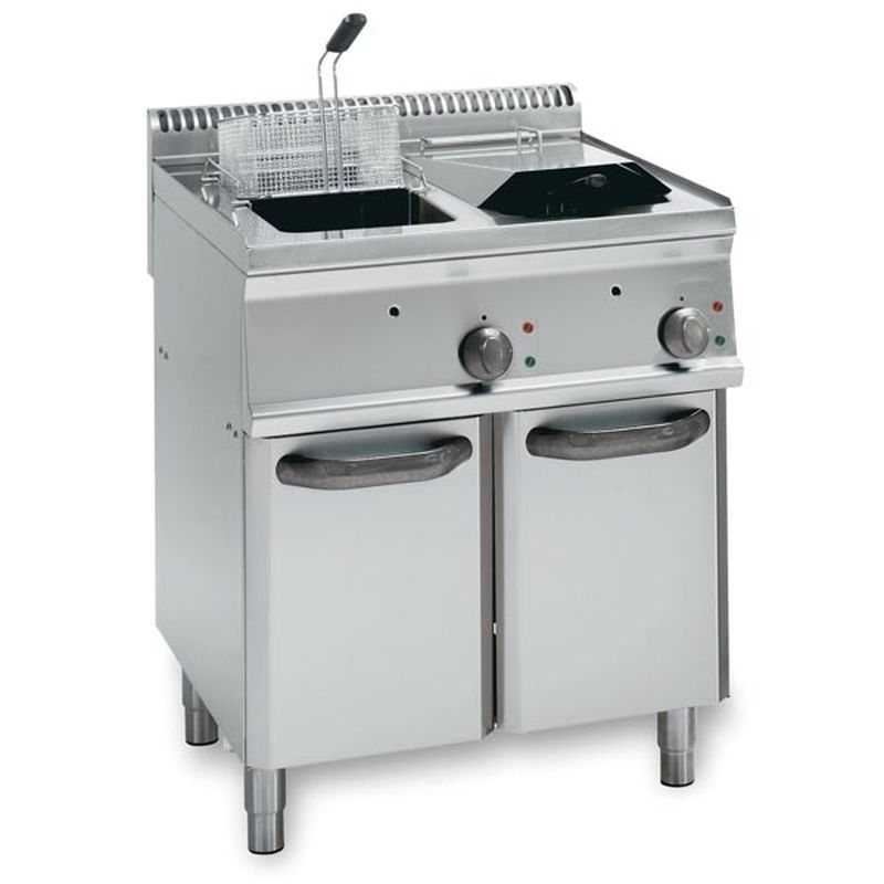KBS Gastrotechnik Elektro-Fritteuse 2 Becken 2x 14 Liter Standgerät