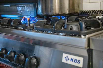 KBS Gastrotechnik Gas-Herd 19,5kW 4 Brenner offener Unterbau