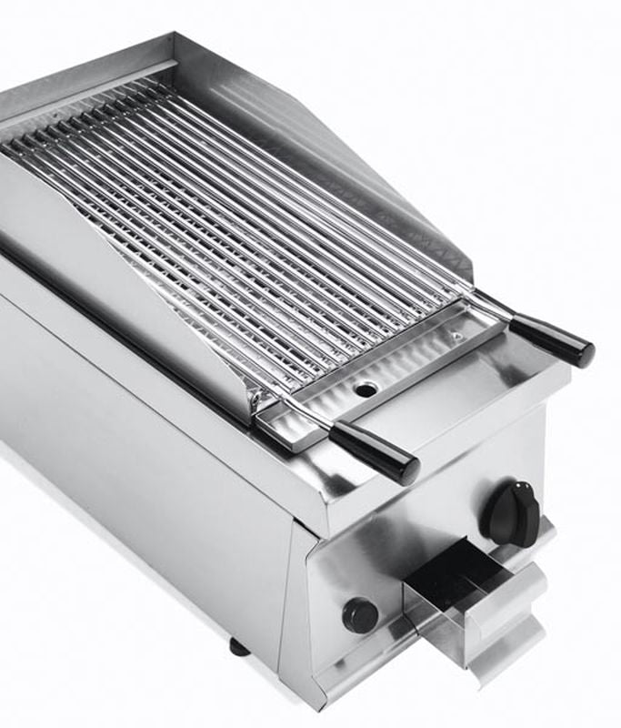 KBS Gastrotechnik Gas-Lavasteingrill 1 Heizzone höhenverstellbarer Rost