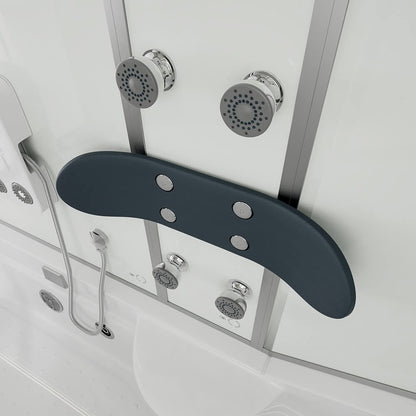 Home Deluxe Dampfdusche mit Whirlpool ALLIN 4IN1 - 170 x 90 Weiß Links