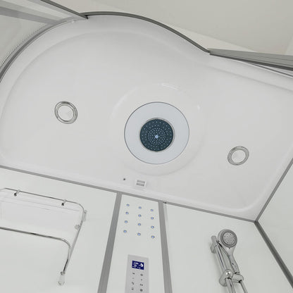 Home Deluxe Dampfdusche mit Whirlpool ALLIN 4IN1 - 170 x 90 Weiß Links