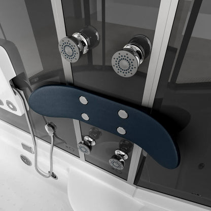 Home Deluxe Dampfdusche mit Whirlpool ALLIN 4IN1 - 170 x 90 Schwarz Links