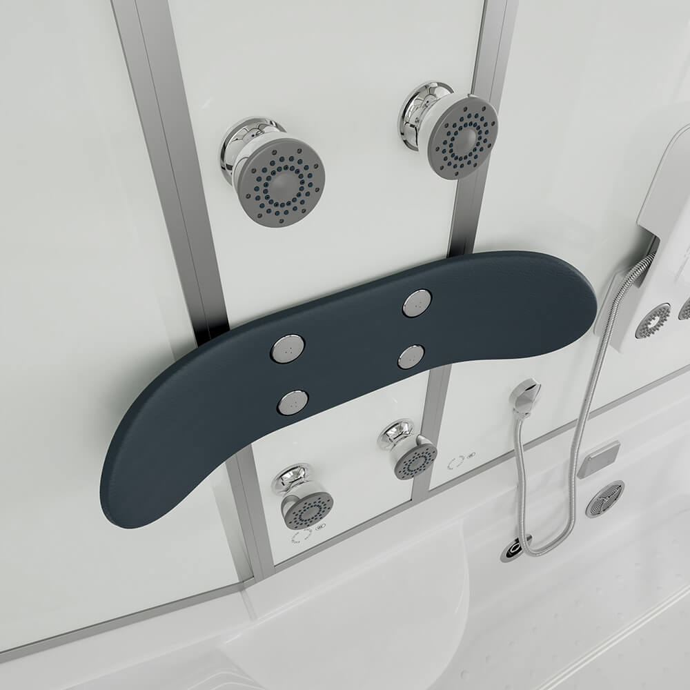 Home Deluxe Dampfdusche mit Whirlpool ALLIN 4IN1 - 170 x 90 Weiß Rechts