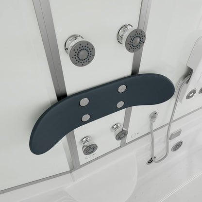 Home Deluxe Dampfdusche mit Whirlpool ALLIN 4IN1 - 170 x 90 Weiß Rechts