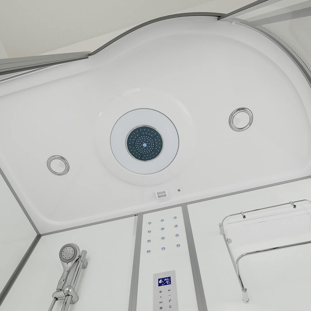 Home Deluxe Dampfdusche mit Whirlpool ALLIN 4IN1 - 170 x 90 Weiß Rechts