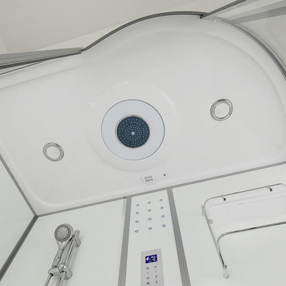 Home Deluxe Dampfdusche mit Whirlpool ALLIN 4IN1 - 170 x 90 Weiß Rechts