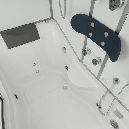 Home Deluxe Dampfdusche mit Whirlpool ALLIN 4IN1 - 170 x 90 Weiß Rechts