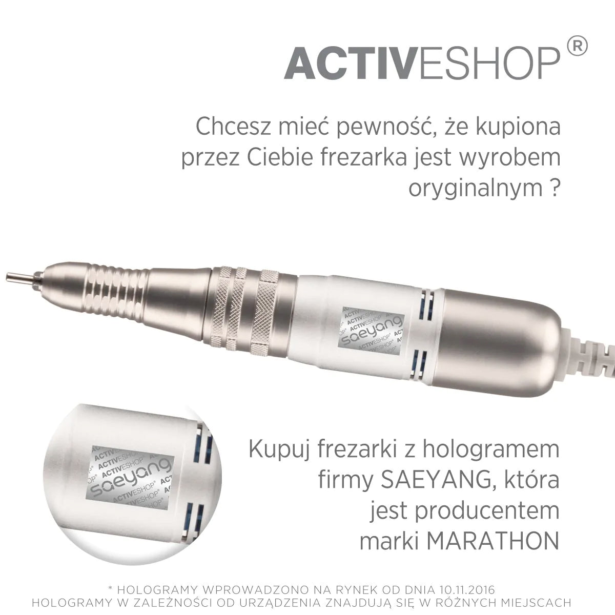 ActiveShop Saeyang Marathon Mighty Fräsmaschine weiß + SH20N