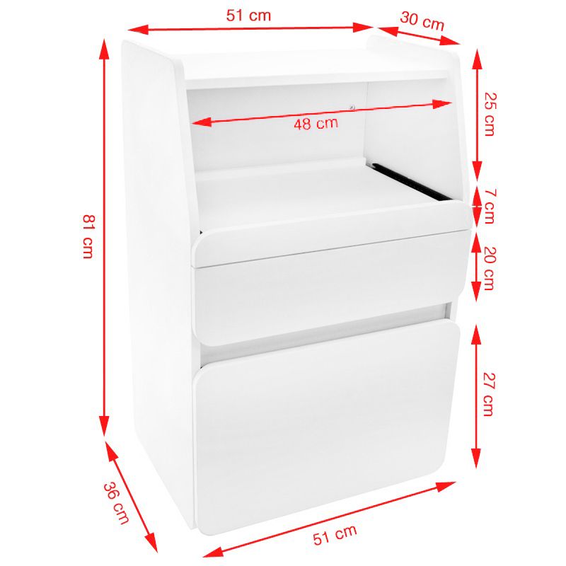 ActiveShop Azzurro Midi Schrank 970 weiß +