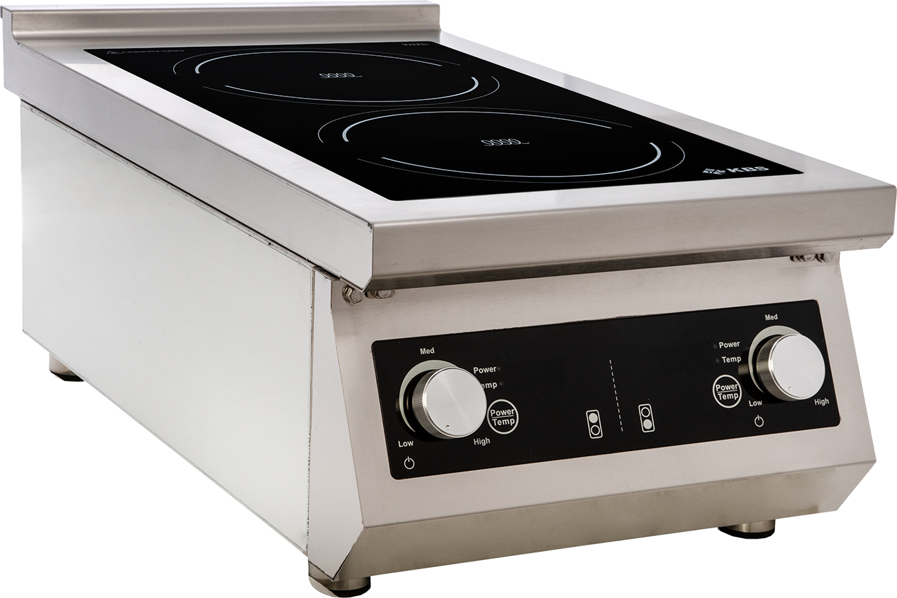 KBS Gastrotechnik Induktion-Auftischkochfläche 2 Kochzonen 2x 5KW