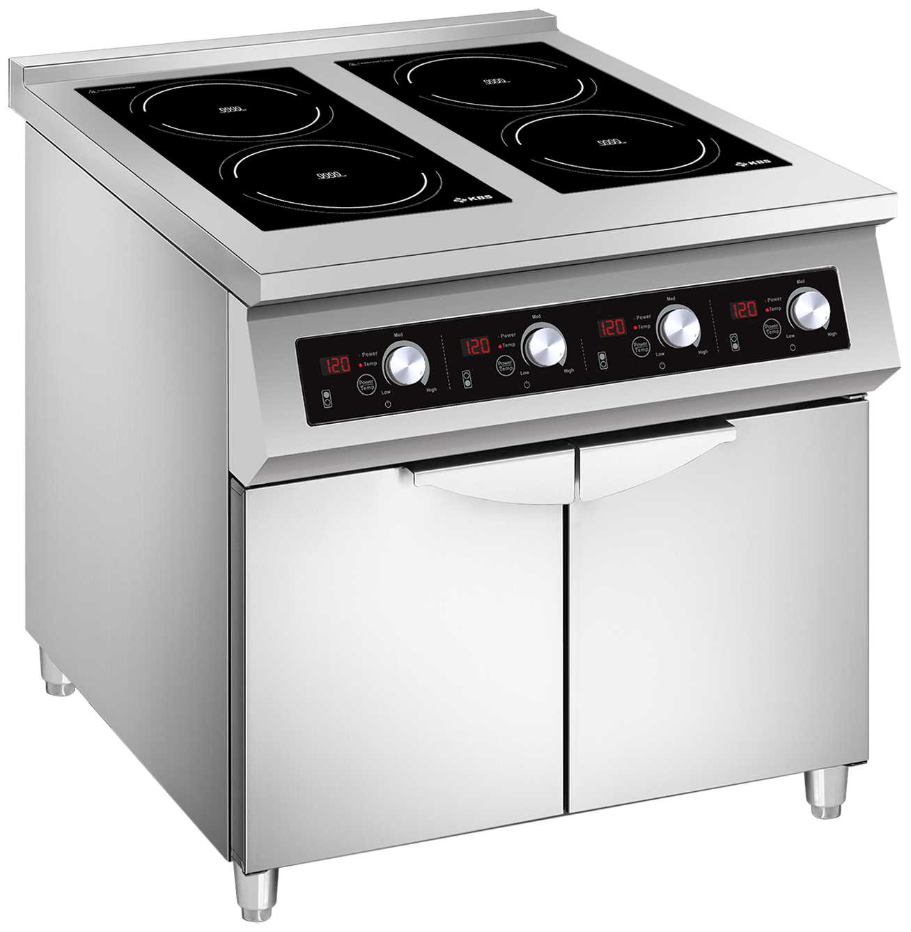 KBS Gastrotechnik Induktionsherd 4 Kochzonen 4x 5KW