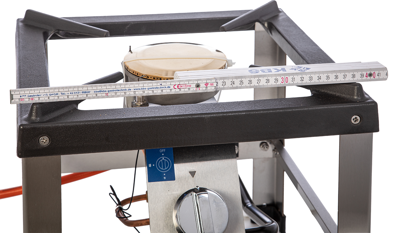 KBS Gastrotechnik Mobiler Gas-Hockerkocher mit Hochleistungsbrenner 6kW