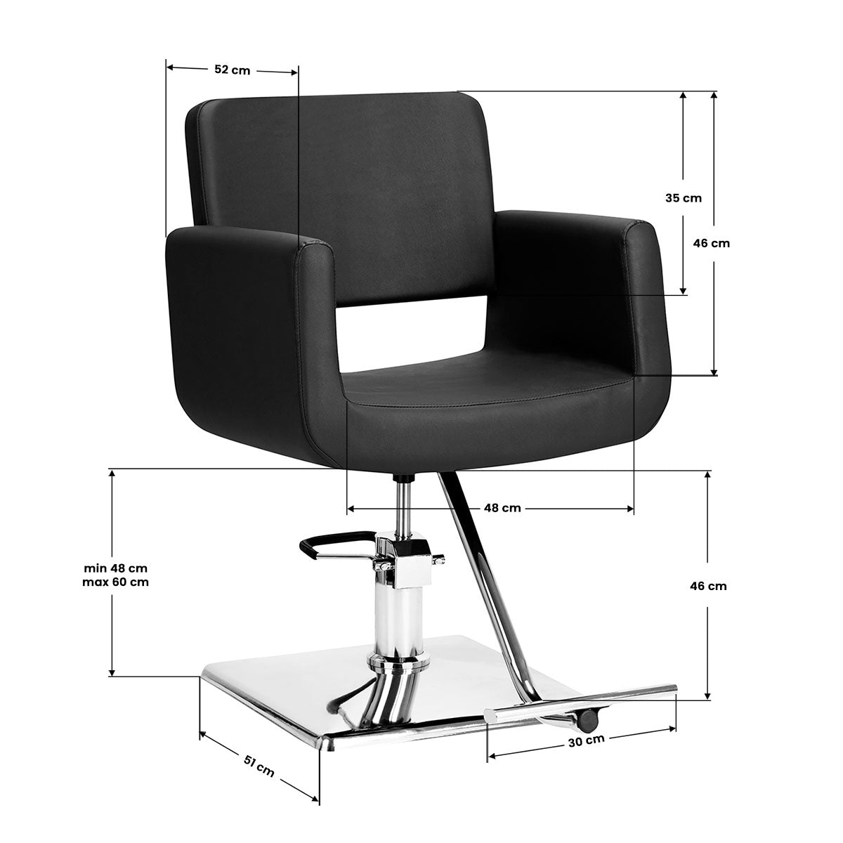 ActiveShop Gabbiano Friseurstuhl Helsinki schwarz