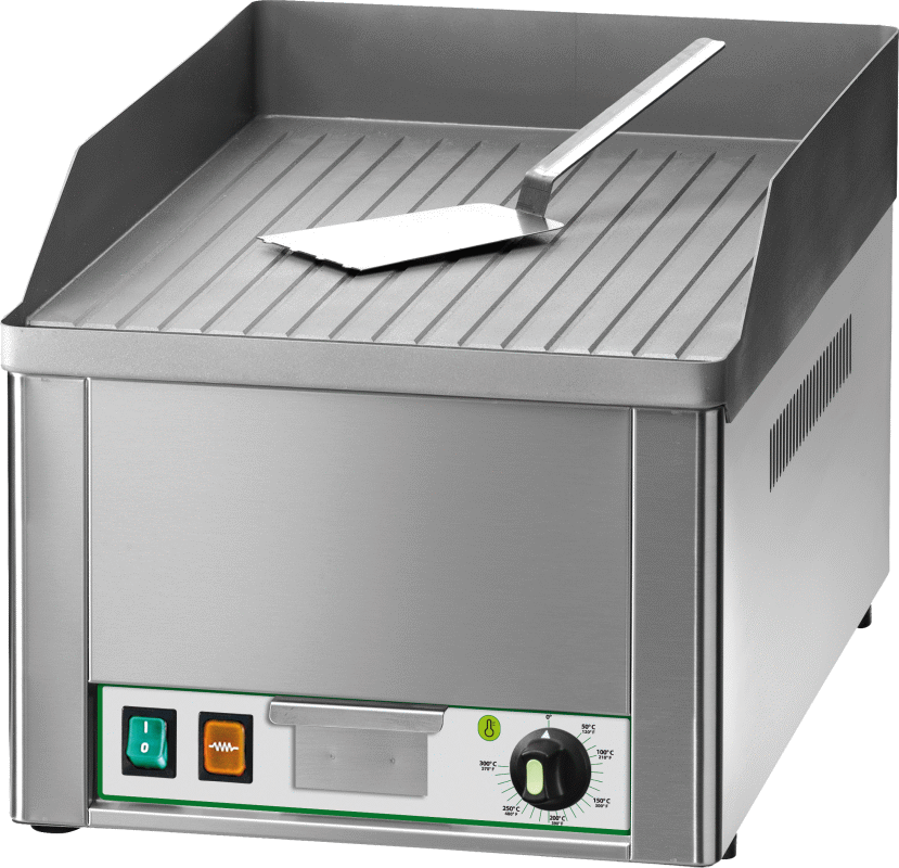 KBS Gastrotechnik Elektro-Grillplatte 1 Heizzone gerillt 3kW