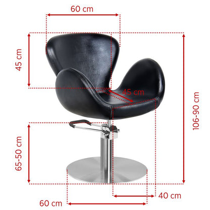ActiveShop Gabbiano Friseurstuhl Amsterdam schwarz