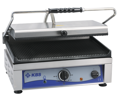 KBS Gastrotechnik Kontaktgrill Grillfläche 36x27 cm oben & unten gerillt 1 Heizzone