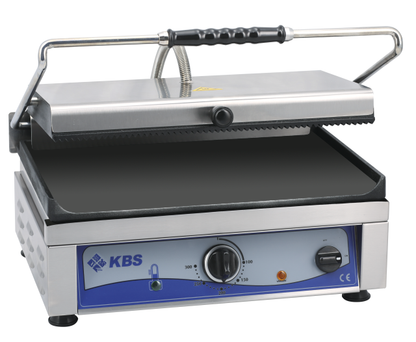 KBS Gastrotechnik Kontaktgrill Grillfläche 36x27cm oben gerillt & unten glatt 1 Heizzone
