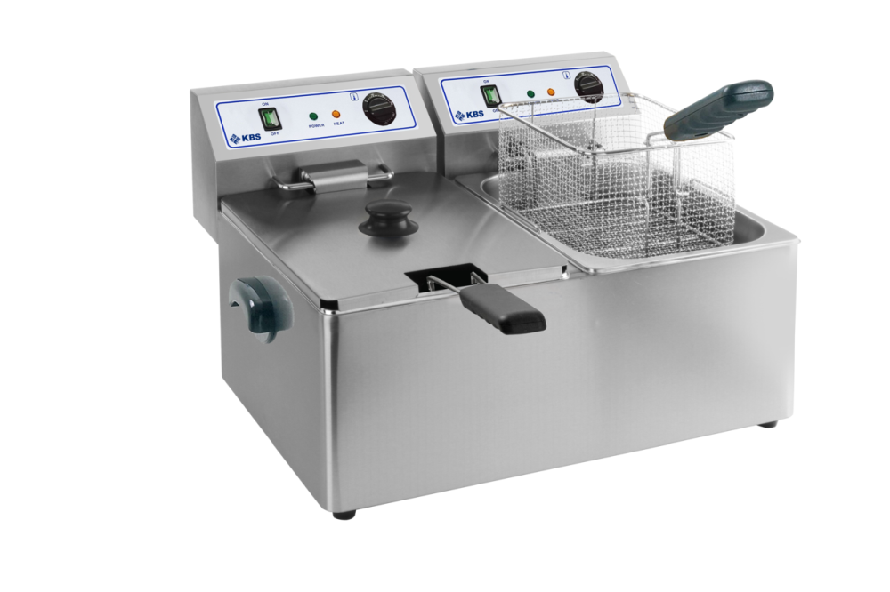 KBS Gastrotechnik Doppel-Fritteuse Elektro 2x 8 Liter Becken