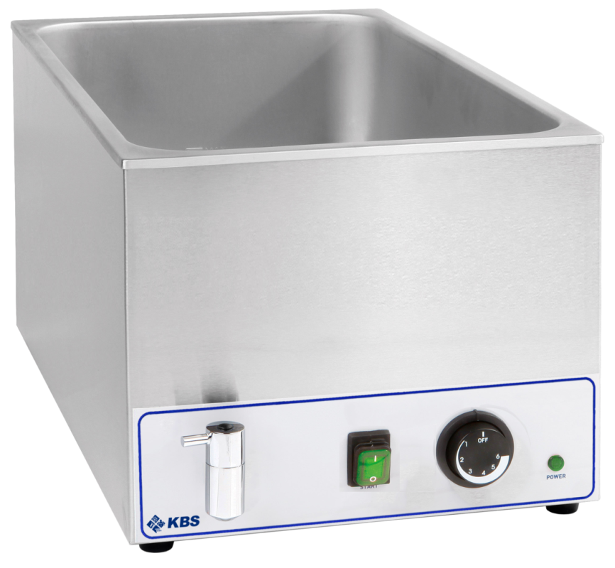 KBS Gastrotechnik Bainmarie mit Ablasshahn für 1x 1/1 GN, h=200mm