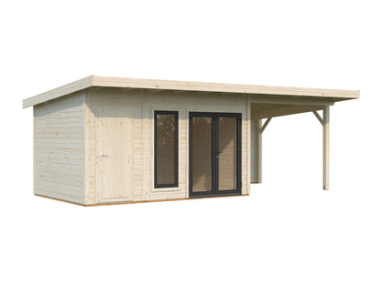 Palmako Aurelia 12,4+7,9 m2 - Lackiert weiß RAL9016 + anthrazit RAL7016