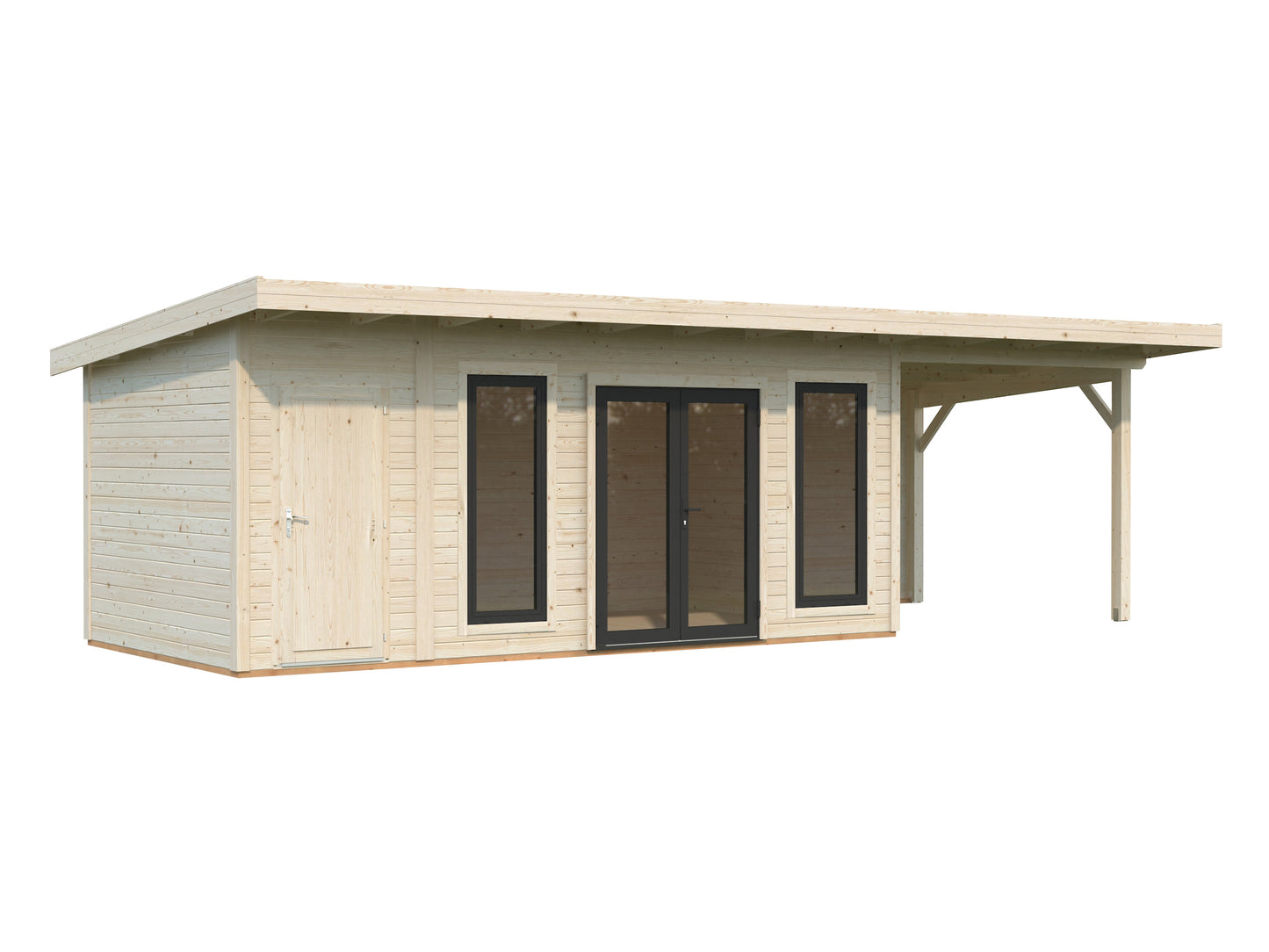 Palmako Aurelia 16,7+7,9 m2 - Lackiert weiß RAL9016 + anthrazit RAL7016