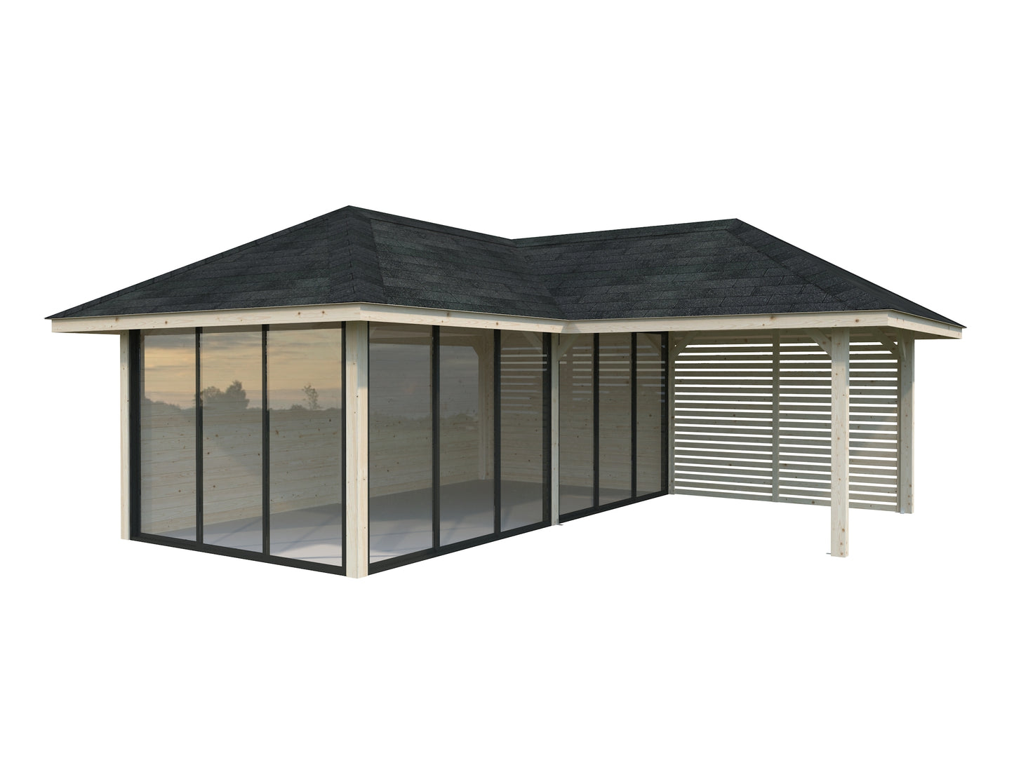 Palmako Bianca 24,9 m2 Set 214 Slide - Grau tauchgrundiert