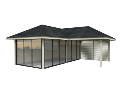 Palmako Bianca 24,9 m2 Set 214 Slide - Grau tauchgrundiert