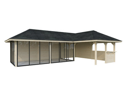 Palmako Bianca 33,2 m2 Set 221 Slide - Grau tauchgrundiert