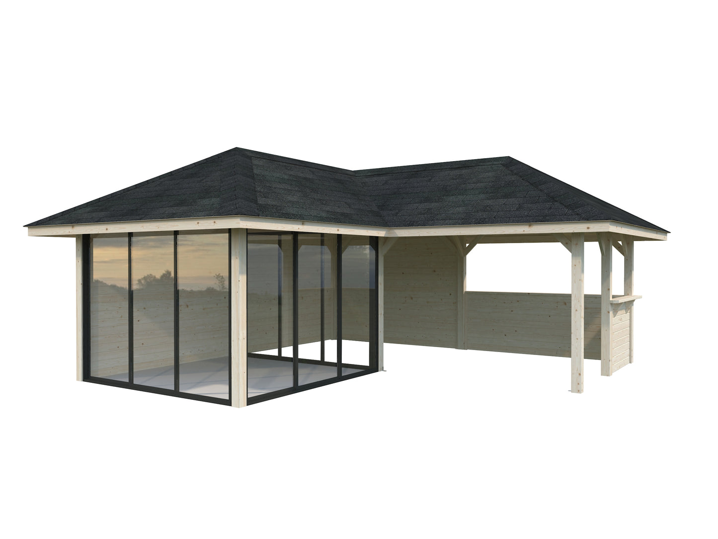 Palmako Bianca 24,9 m2 Set 510 Slide Plus - Transparent tauchgrundiert