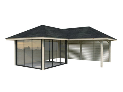 Palmako Bianca 24,9 m2 Set 511 Slide Plus - Lackiert weiß RAL9016