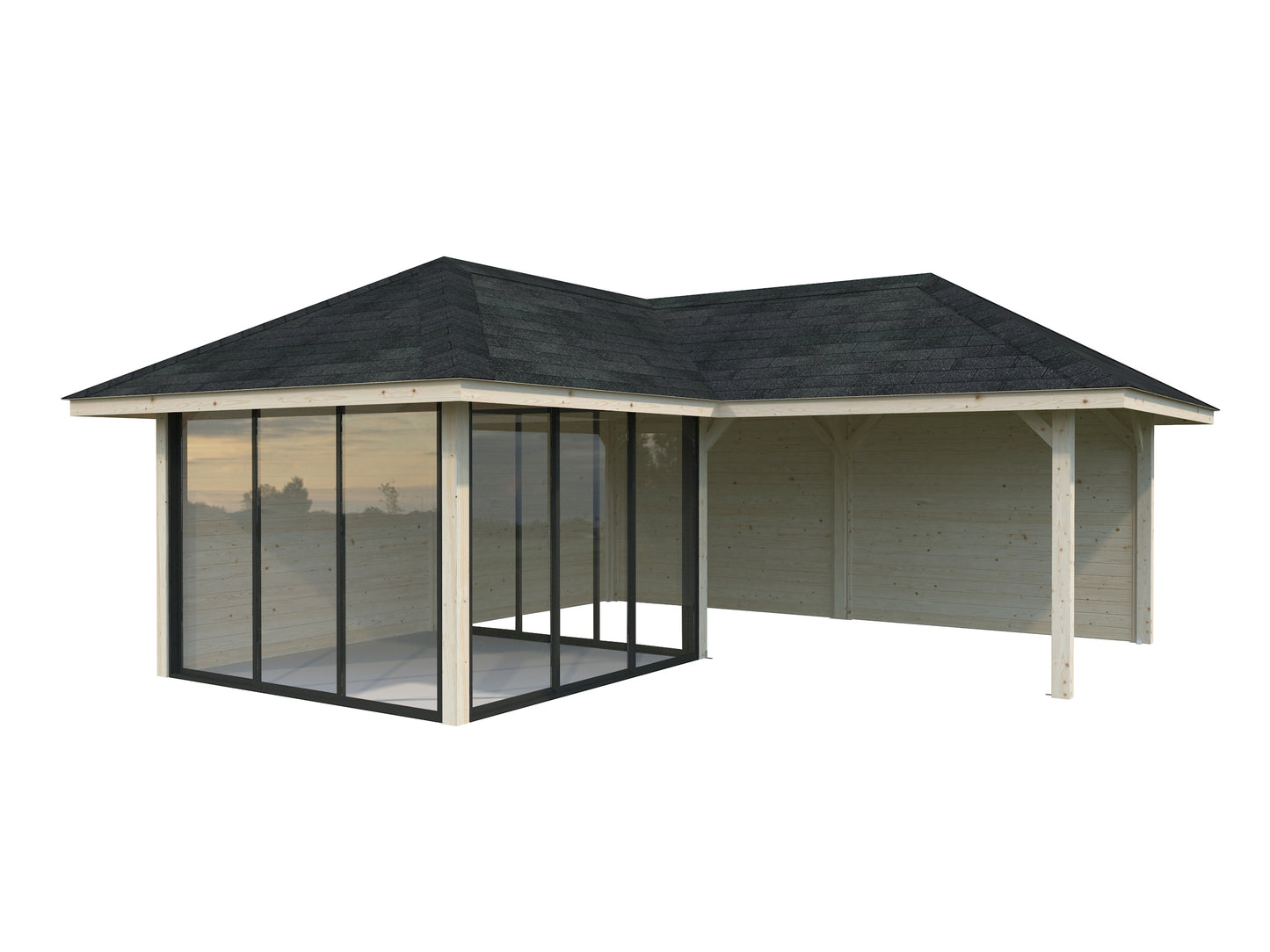 Palmako Bianca 24,9 m2 Set 512 Slide Plus - Naturbelassen