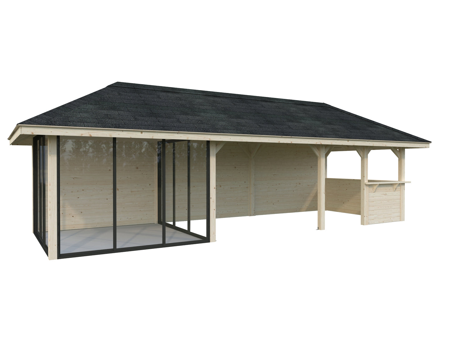 Palmako Bianca 24,9 m2 Set 516 Slide Plus - Grau tauchgrundiert