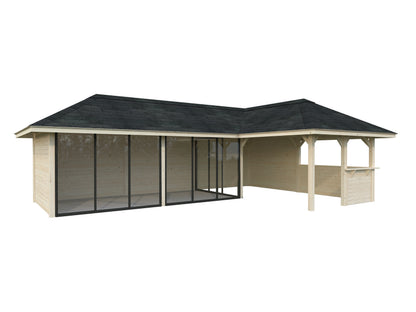 Palmako Bianca 33,2 m2 Set 520 Slide Plus - Hellbraun tauchgrundiert