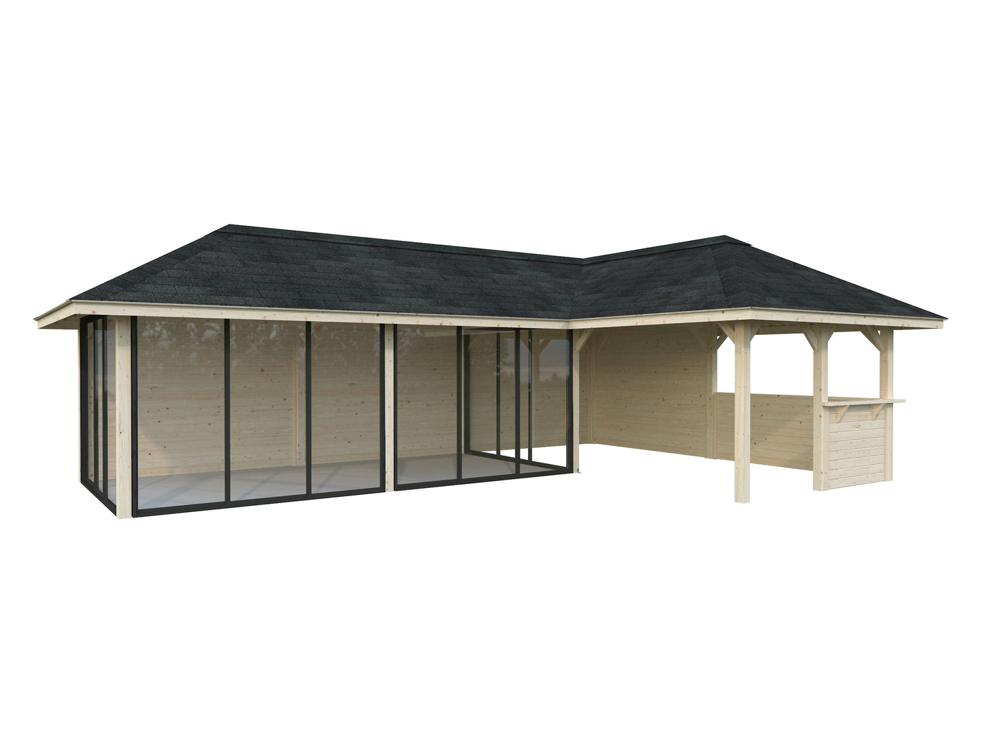 Palmako Bianca 33,2 m2 Set 521 Slide Plus - Grau tauchgrundiert