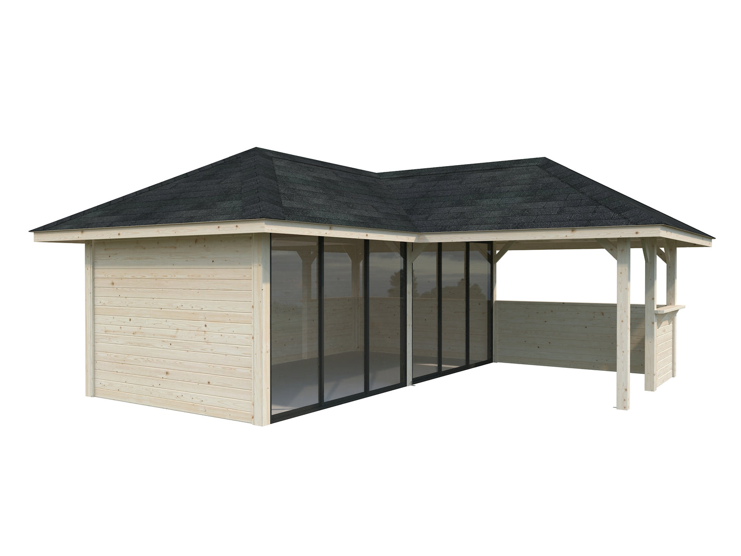 Palmako Bianca 24,9 m2 Set 522 Slide Plus - Lackiert weiß RAL9016
