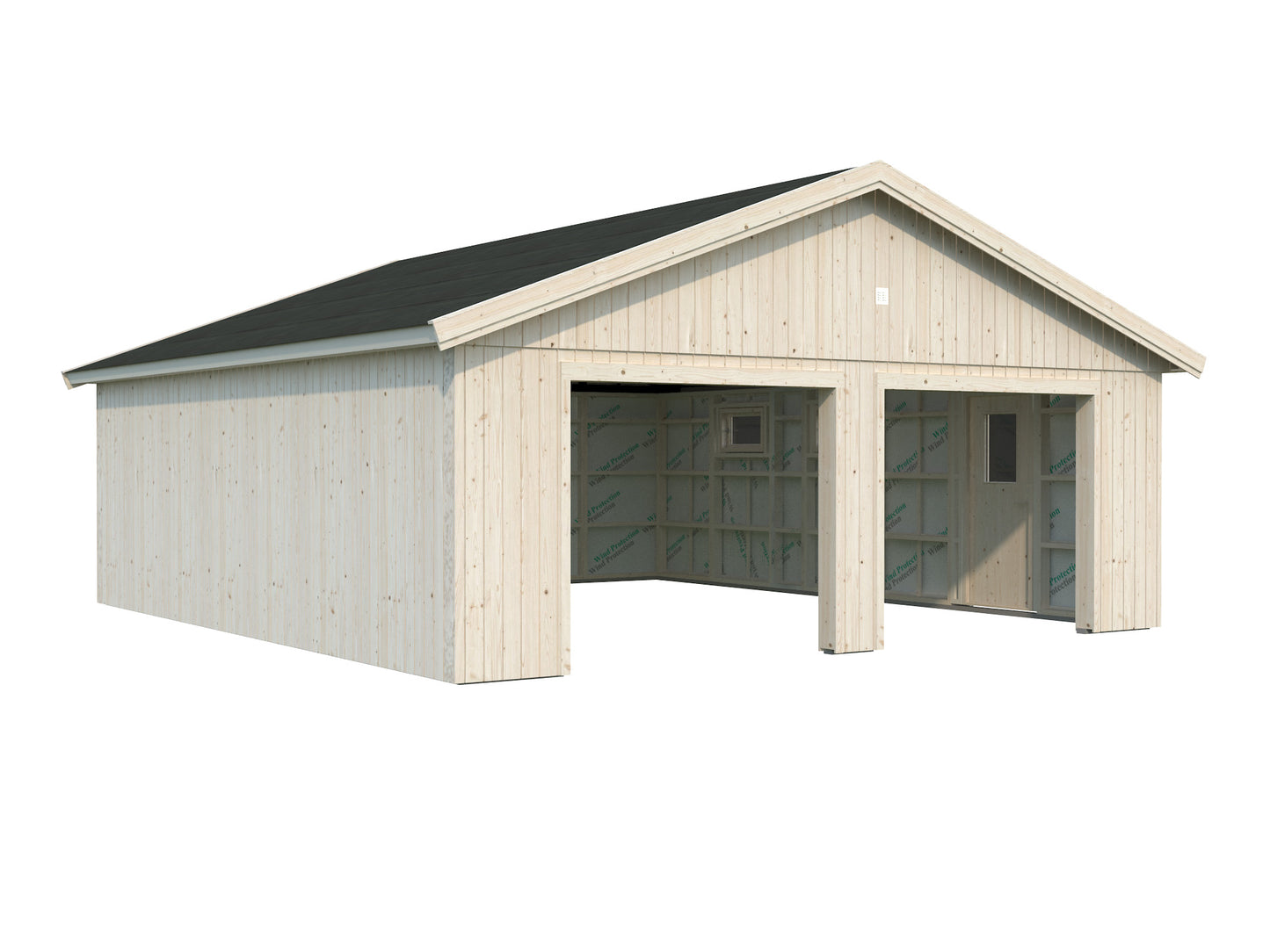 Palmako Andre 44,7 m2 ohne Tor - Naturbelassen