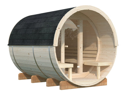 Palmako Anita 1,6+0,7 m2 mit Glasfront - Naturbelassen