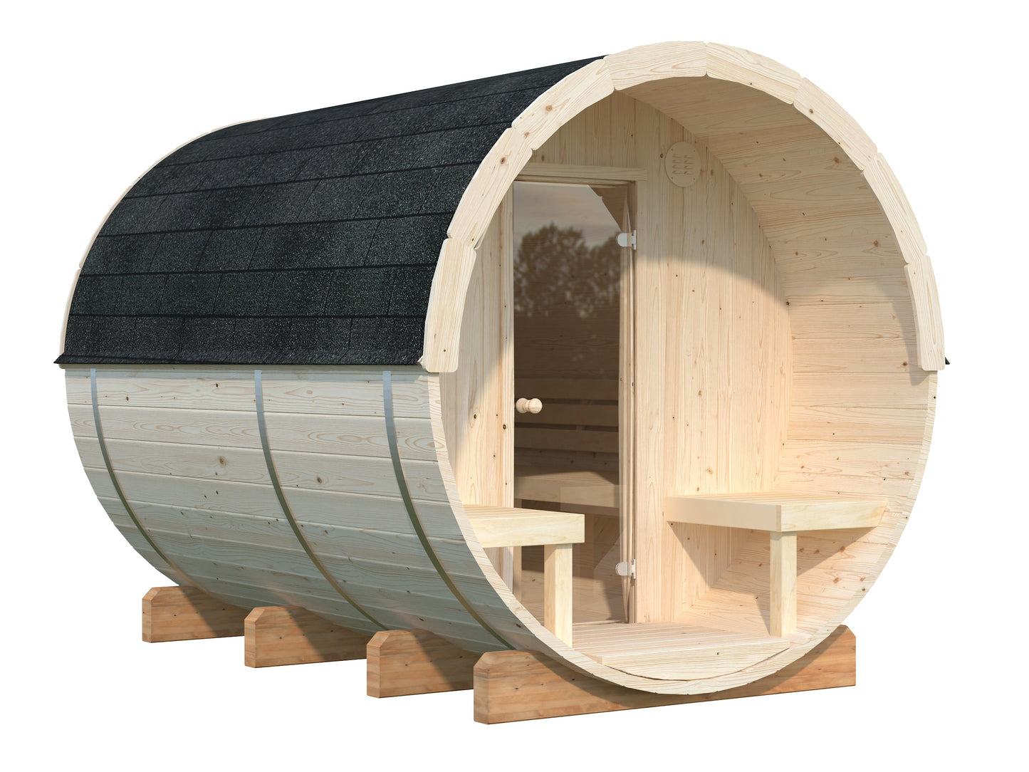Palmako Anita 1,6+0,7 m2 - Naturbelassen