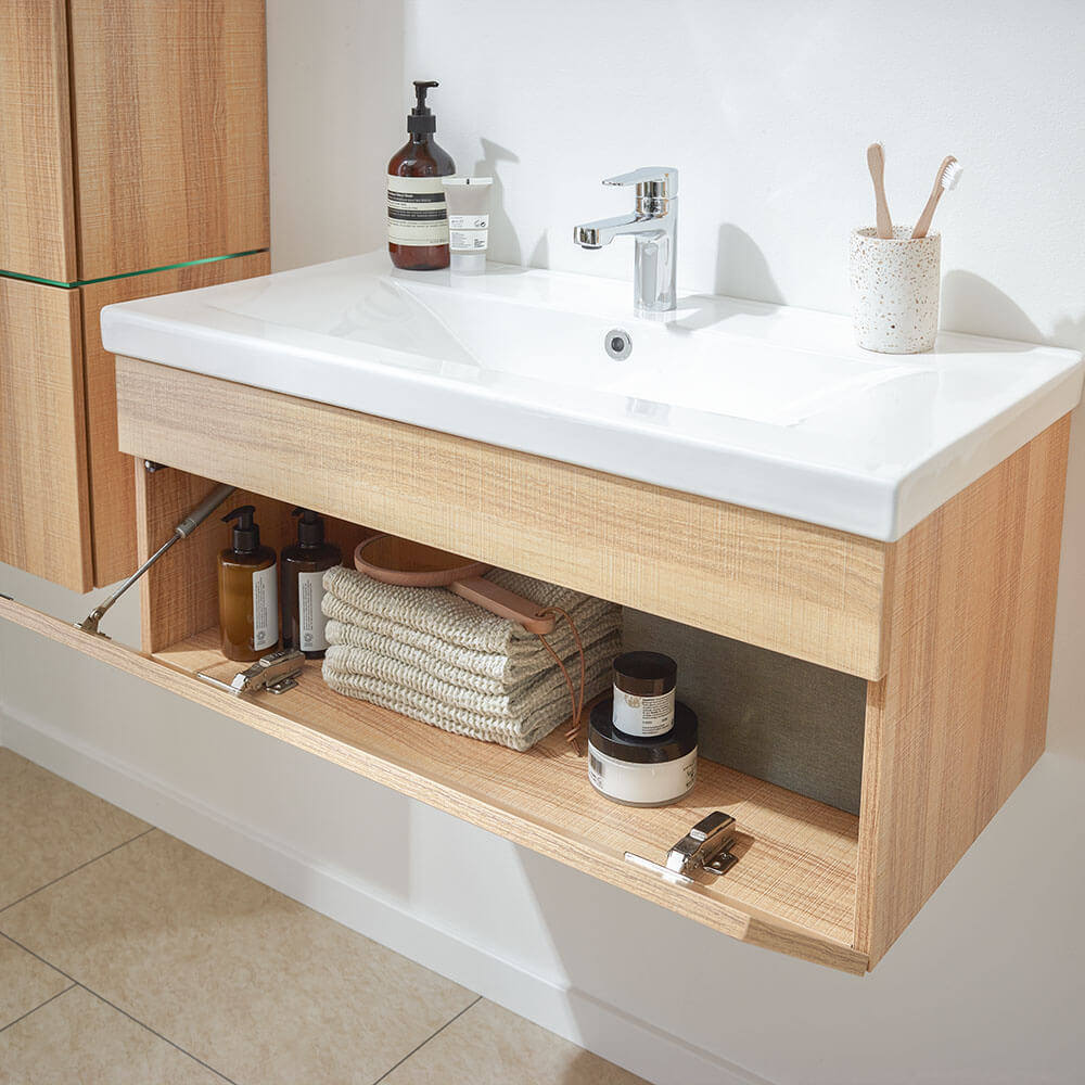 Home Deluxe Badmöbel Komplettset WANGEROOGE BIG XL - Holz