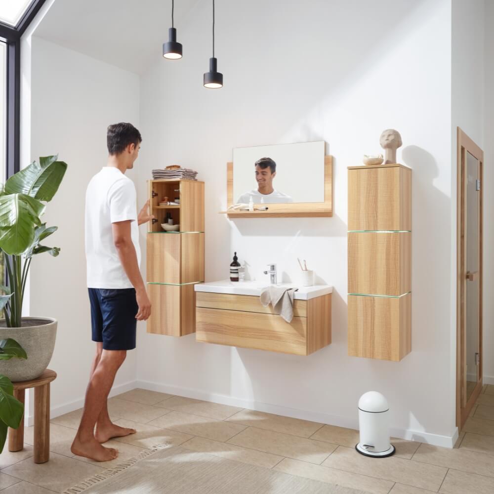Home Deluxe Badmöbel Komplettset WANGEROOGE BIG XL - Holz