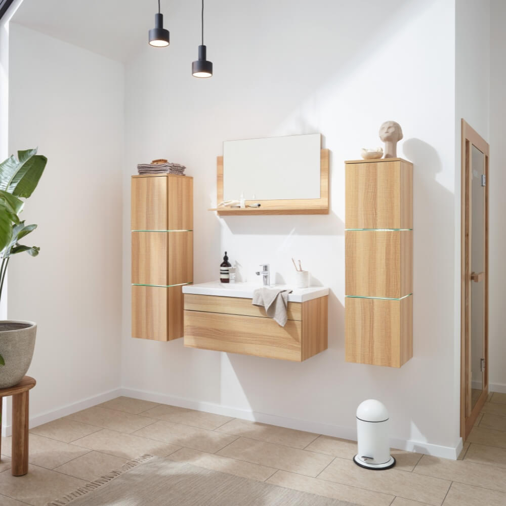 Home Deluxe Badmöbel Komplettset WANGEROOGE BIG XL - Holz