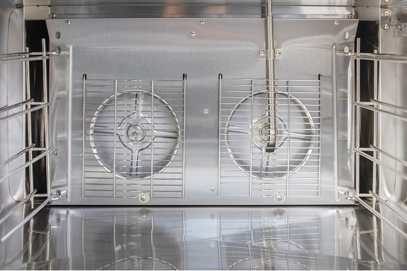 KBS Gastrotechnik Heißluftofen Euronorm 6,4 kW mit manueller Beschwadung und digitaler Zeitanzeige