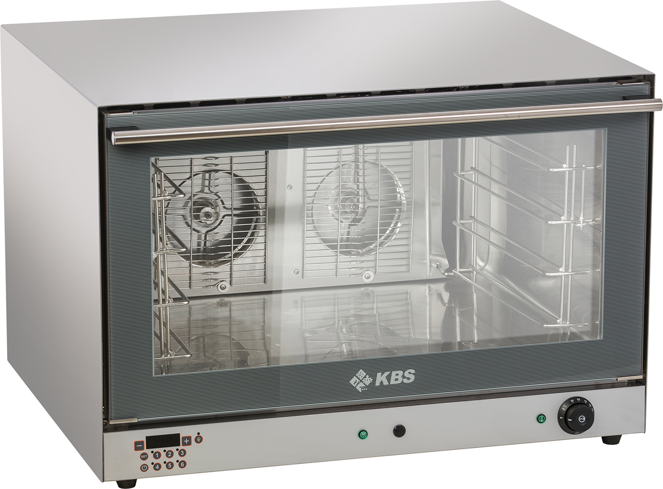 KBS Gastrotechnik Heißluftofen Euronorm 6,4 kW mit manueller Beschwadung und digitaler Zeitanzeige