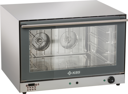 KBS Gastrotechnik Heißluftofen Euronorm 6,4 kW mit manueller Beschwadung und digitaler Zeitanzeige