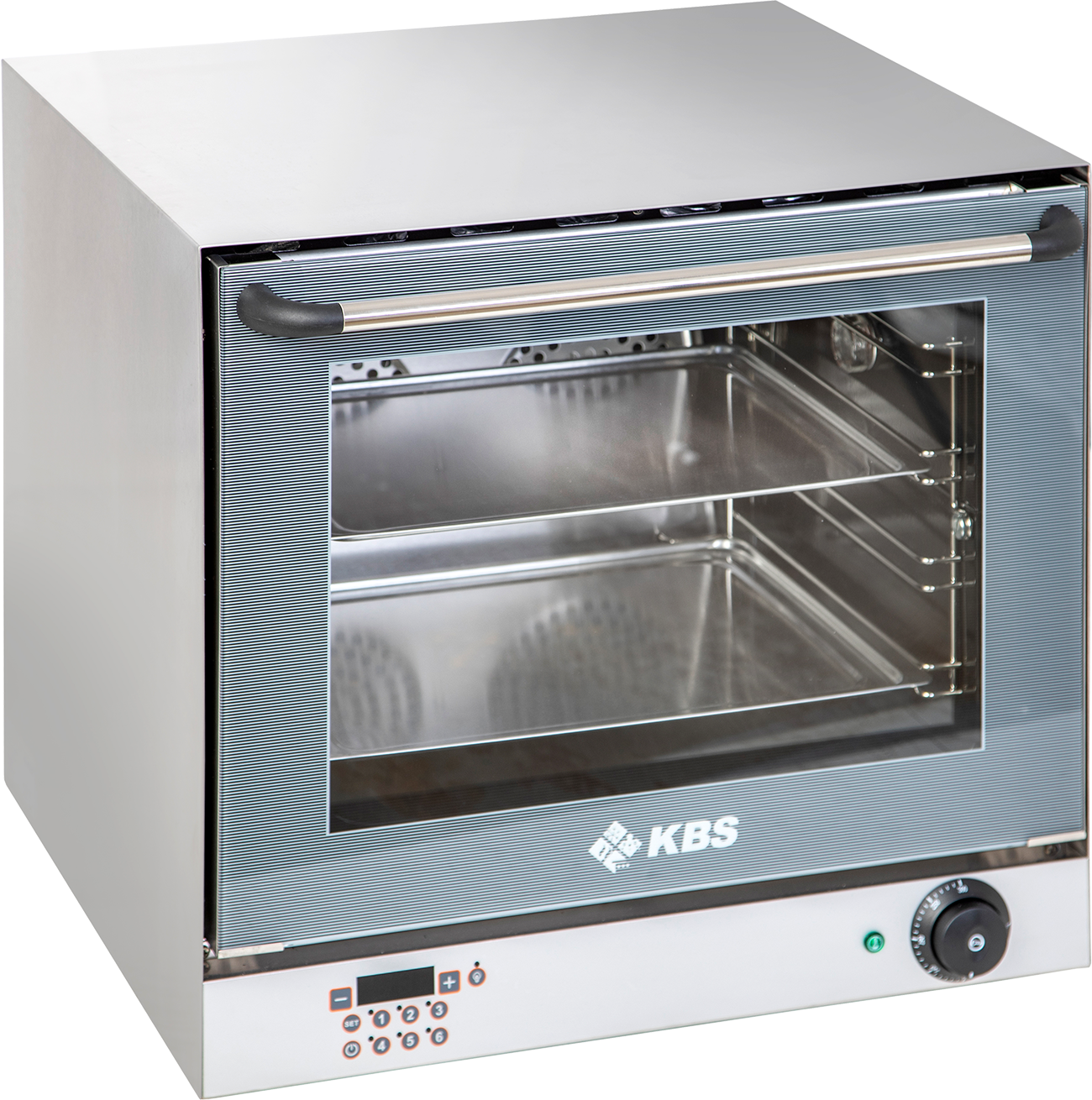 KBS Gastrotechnik Heißluftofen 2,7 kW für 4 Bleche/Roste 430x320mm und digitaler Zeitanzeige