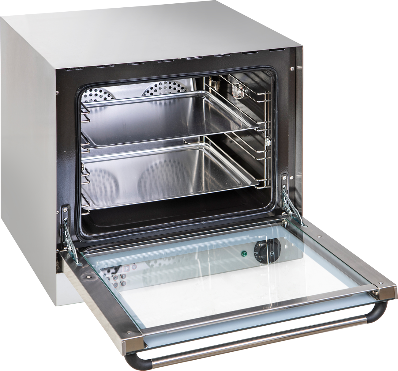 KBS Gastrotechnik Heißluftofen 2,7 kW für 4 Bleche/Roste 430x320mm und digitaler Zeitanzeige