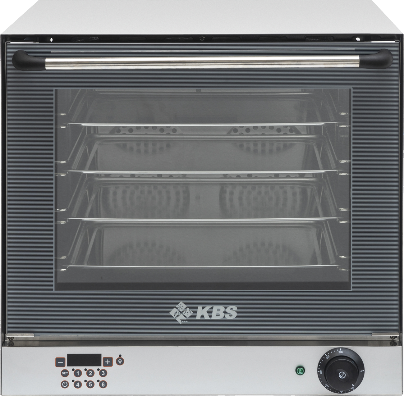 KBS Gastrotechnik Heißluftofen 2,7 kW für 4 Bleche/Roste 430x320mm und digitaler Zeitanzeige