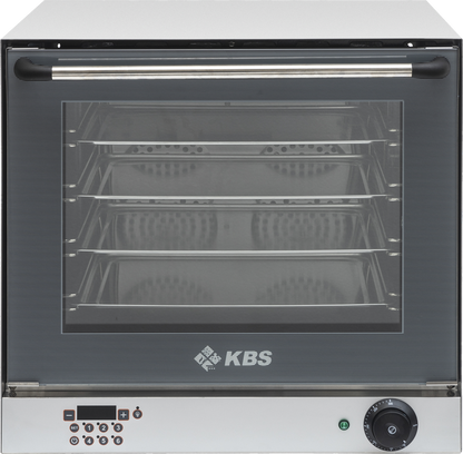 KBS Gastrotechnik Heißluftofen 2,7 kW für 4 Bleche/Roste 430x320mm und digitaler Zeitanzeige